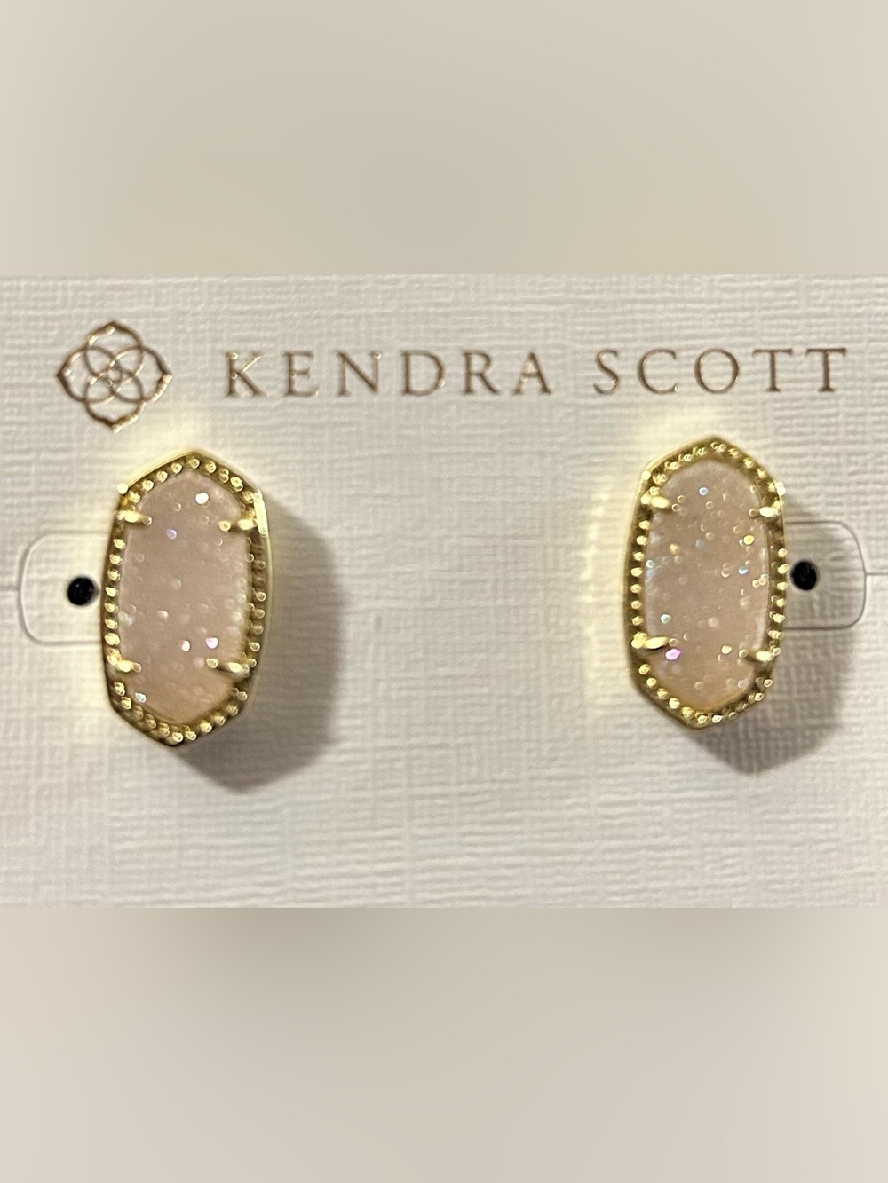 Kendra Scott Ellie Gold Stud Earrings in Drusy Iridescent